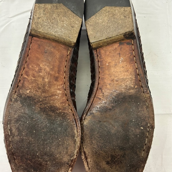 Bragano Cole Haan Men's Made in Italy Tassel Loafers Woven Leather Slip on Shoes - Picture 4 of 11